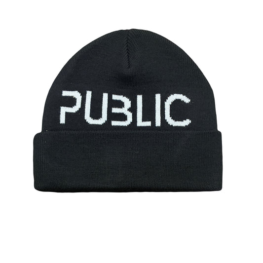 Logo Cuff Beanie (Black/White)
