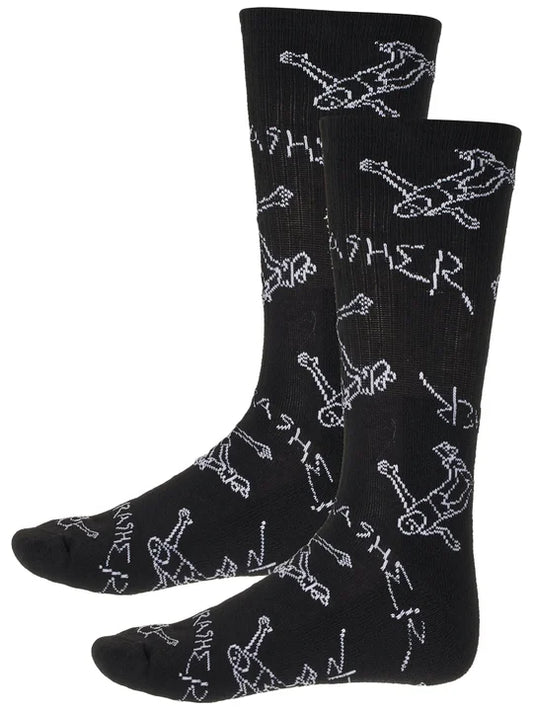 Thrasher Gonz Logo Socks (black/white)
