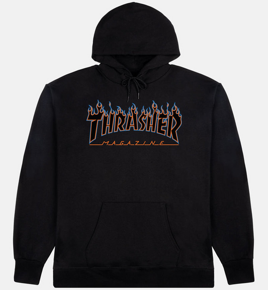 Flame Hoodie (Black/Blue/Orange)