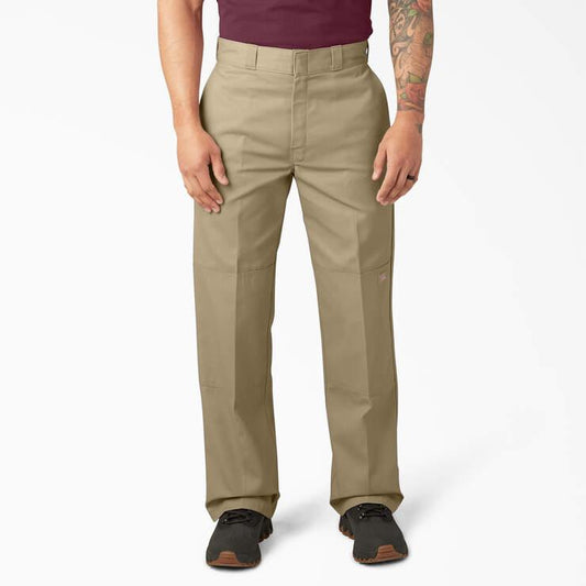 Loose Fit Double Knee Work Pants (khaki)