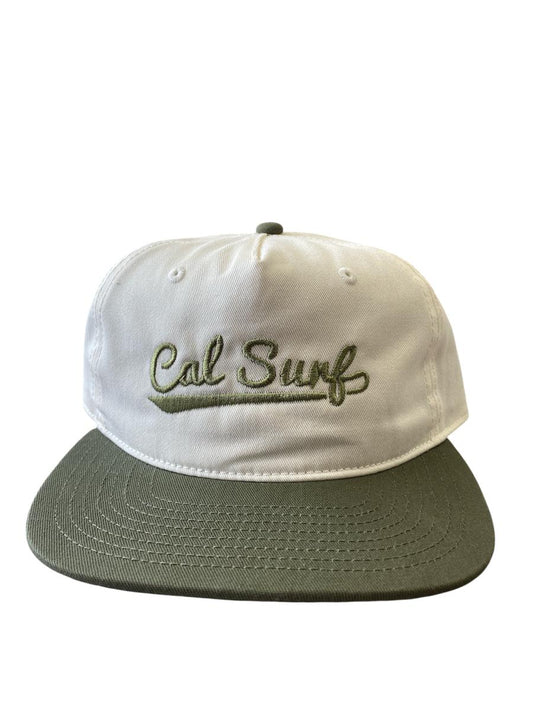 Bush League 6 Panel Hat (Army/white)