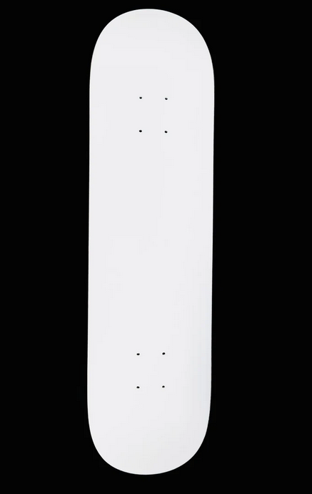 PURE WHITE Skateboard Art Deck 8.0"