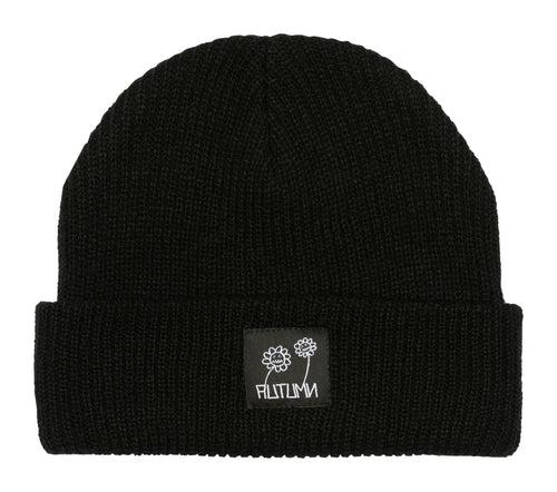 Simple Label Beanie (Black)