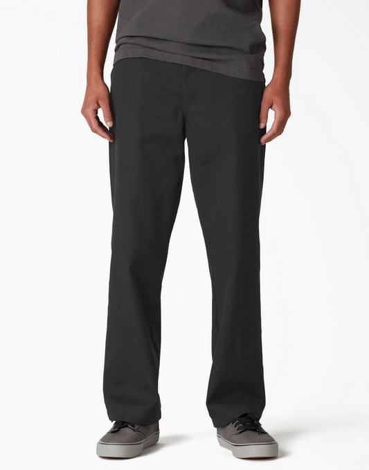 Regular Fit Twill Pants (Blk)