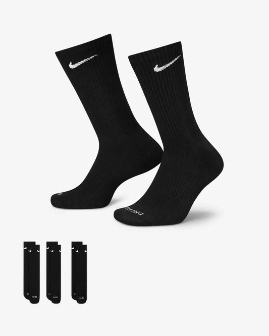 Everyday Plus Cushioned Crew Sock 3 Pack (Black)
