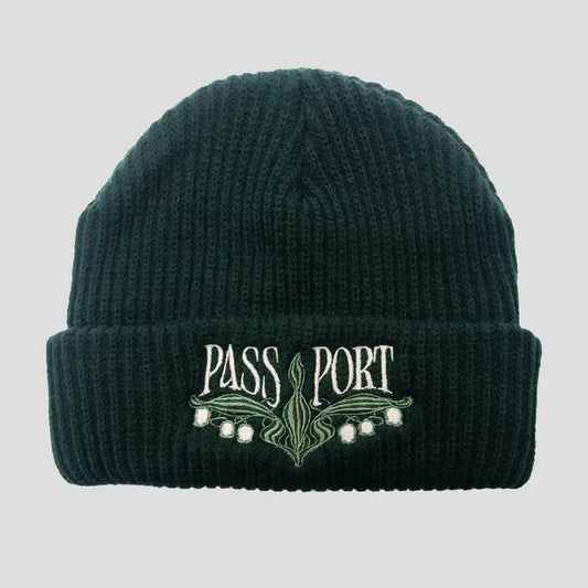 Lily of the Valley Beanie Dark Green