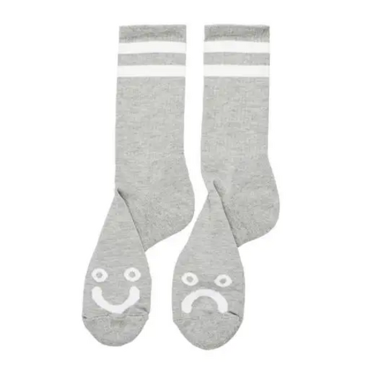 Happy Sad Socks (Heather Grey)