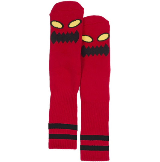 Monster Face Sock (Red)